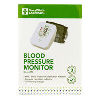 TerryWhite Chemmart Blood Pressure Monitor With Wide Range Cuff 