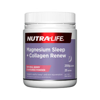 NutraLife Magnesium Sleep + Collagen Renew Berry Powder 250g