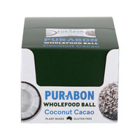Purabon Wholefood Balls Coconut Cacao 43g [Bulk Buy 12 Units]