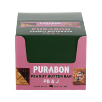 Purabon Peanut Butter Bar PB & J 35g [Bulk Buy 30 Units]