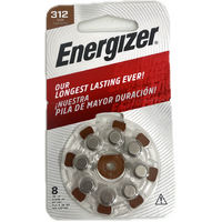 Energizer Hearing Aid EZ312 Turn & Lock 8 Pack