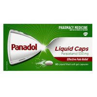 Panadol Liquid Caps Pain Relief 80 Soft Gel Capsules (S2)