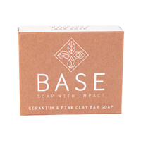 Base (Soap With Impact) Soap Bar Geranium & Pink Clay (Boxed) 120g