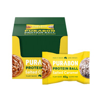 Purabon Protein Balls Salted Caramel 43g [Bulk Buy 12 Units]