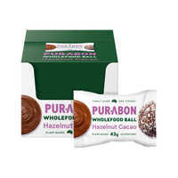 Purabon Wholefood Balls Hazelnut Cacao 43g [Bulk Buy 12 Units]
