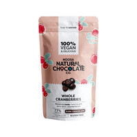 Noosa Natural Chocolate Co. Dark Chocolate Whole Cranberries 100g