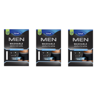 Tena Men Washable Boxer Black - Medium 1 pack [Bulk Buy 3 Units]