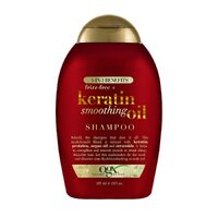 OGX Frizz-Free + Keratin Smoothing Oil Shampoo 385ml