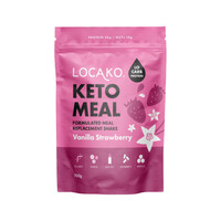 Locako Keto Meal (Formulated Meal Replacement Shake) Vanilla Strawberry 700g