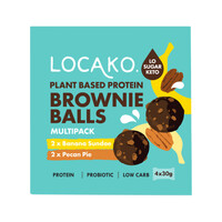 Locako Plant Based Protein Brownie Ball Multipack 30g x 4 Pack