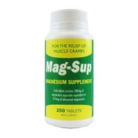 Mag-Sup Magnesium Supplement 500mg 250 Tablets