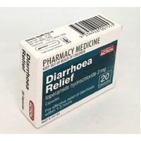 Pharmacy Action Diarrhoea Relief Loperamide 2mg 20 Capsules (S2)