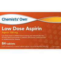 Chemists Own Low Dose Aspirin 100mg 84 Tablets