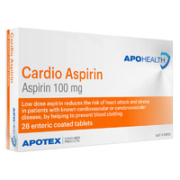 Apohealth Cardio Aspirin 100Mg 28 Tablets