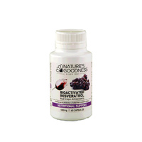 Nature's Goodness Bioactivated Resveratrol (Red Grape Antioxidant) 60 Capsules
