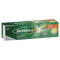 Berocca Energy Vitamin Orange Flavour 15 Effervescent Tablets