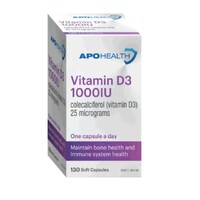 APOHealth Vitamin D3 1000IU 130 Capsules