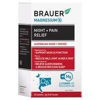 Brauer Magnesium+ Night + Pain Relief 24 Sachets