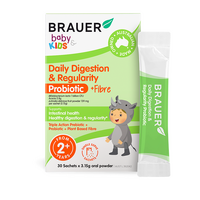 Brauer Baby & Kids Daily Digestion & Regularity Probiotic for Kids 30 Sachets