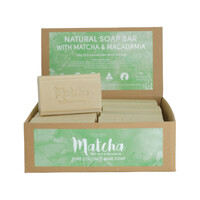 Clover Fields Matcha with Mint & Macadamia Coconut Oil Coconut-Base Soap 150g [Bulk Buy 16 Units]
