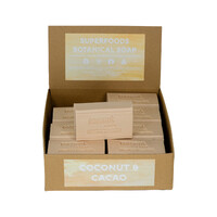 Clover Fields Superfood Botanical Coconut & Cacao Soap 150g [Bulk Buy 16 Units]