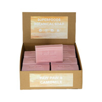 Clover Fields Superfood Botanical Paw Paw & Camomile Soap 150g [Bulk Buy 16 Units]