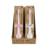 The Natural Family Co. Bio Toothbrush Pastel [Bulk Buy 8 Units]