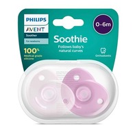 Philips Avent Soothie 0-6 Months 2-pack Pink