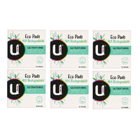 U By Kotex Feminine Eco Ultrathin Pad Regular 10 Pack [Bulk Buy 6 Units]