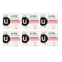 U By Kotex Feminine Eco Ultrathin Super 10 Pads [Bulk Buy 6 Units]