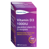 Chemists' own Vitamin D3 1000IU 130 capsules