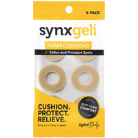 Synxgeli Foam Cushions For Callus & Pressure Spots 6 Pack