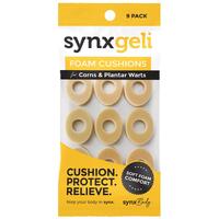 Synxgeli Foam Cushions For Corns & Plantar Warts 9 Pack