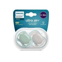 Philips Avent Ultra Air Soother 6-18 Months 2-pack Plain
