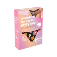 Pelvi Leakproof Underwear Cheeky Bikini Floral L 10-12