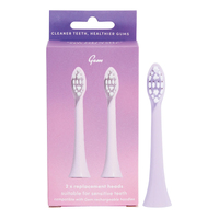 GEM Electric Toothbrush Replacement Heads - Rose 2 Pack