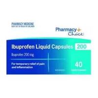 Pharmacy Choice Ibuprofen 200mg Liquid 40 Caplets (S2)
