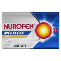 Nurofen Meltlets Pain Relief Citrus 200mg Ibuprofen 48 Pack