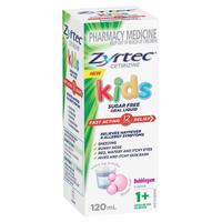 Zyrtec Kids Liquid Bubble Gum 120ml (S2)