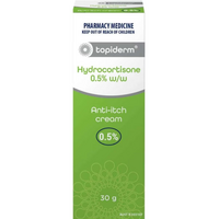 Topiderm Hydrocortisone Cream 0.5% w/w 30g (S2)