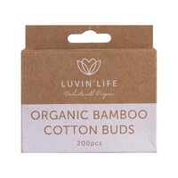 Luvin' Life Organic Bamboo Cotton Buds White x 200 Pack