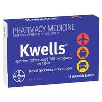 Kwells Travel Sickness 12 Chewable Tablets (S2)