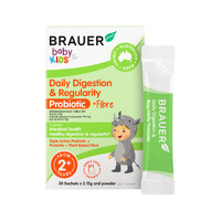 Brauer Baby & Kids Daily Digestion & Regularity Probiotic + Fibre Sachets Oral Powder 3.15g x 30 Pack