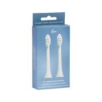 Gem Electric Toothbrush Replacement Heads Mint Green x 2 Pack