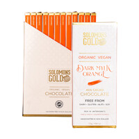 Solomons Gold Organic Vegan Dark Mylk Orange Chocolate 55g [Bulk Buy 12 Units]