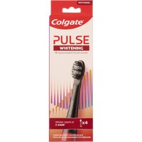 Colgate Pulse Whitening Electric Toothbrush Replacement Brush Head Refills 4 Pack