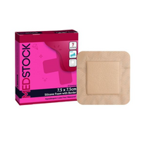 Medstock Silicone Foam Dressing 7.5x7.5cm Box of 10