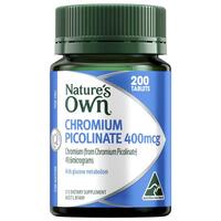 Nature's Own Chromium Picolinate 400mcg 200 Tablets