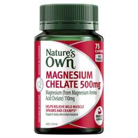 Nature’s Own Magnesium Chelate 500mg 75 Capsules