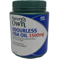 Nature’s Own Odourless Fish Oil 1500mg 400 Capsules